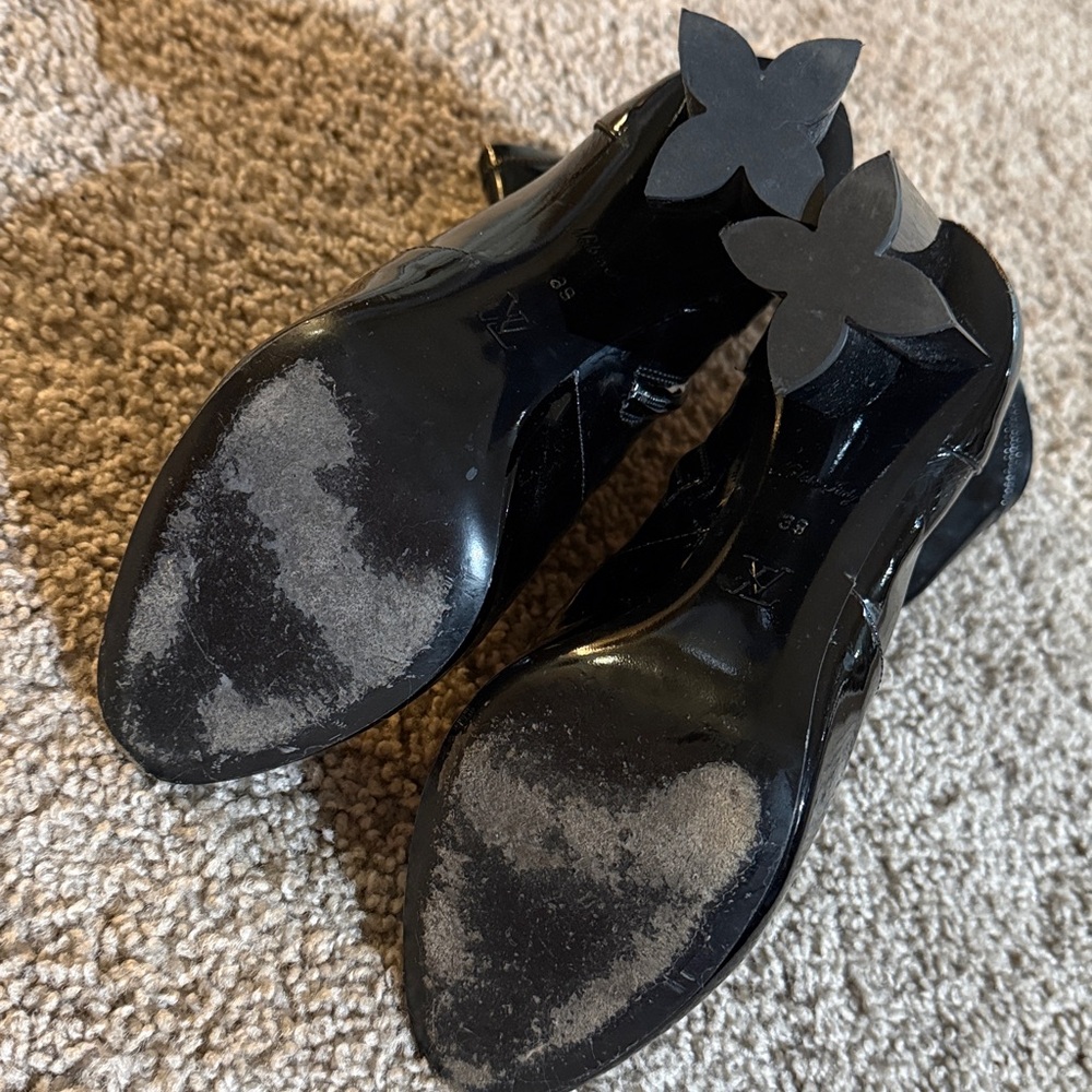 Louis Vuitton black patent boots size 9 - Picture 3 of 5